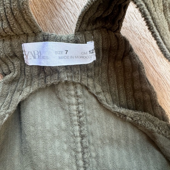 Green Corduroy Overalls - Picture 2 of 4
